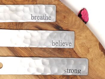 Motivational Sentiment Aluminium Bookmark, 6 of 9