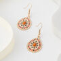 Red And Orange Teardrop Earrings, thumbnail 1 of 3