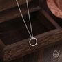 Sterling Silver Minimal Skinny Circle Pendant Necklace, thumbnail 1 of 12