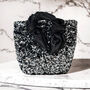 Silver Sequin Evening Bag, thumbnail 1 of 3