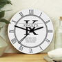 Personalised Family Name And Initial Wooden Clock, thumbnail 1 of 2