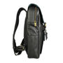 'Kingsley' Men's Leather Laptop Backpack In Black, thumbnail 8 of 9