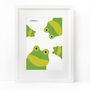 Frog Family Selfie, Personalised Print, thumbnail 3 of 4