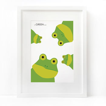 Frog Family Selfie, Personalised Print, 3 of 4