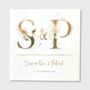 Personalised Wedding Day Card Gold And White Floral, thumbnail 2 of 4