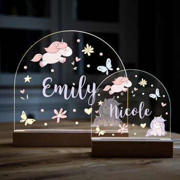 Personalised Unicorn LED Night Light For Children, 6 of 7