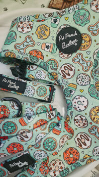 Iced Doughnuts And Coffee Puppy Or Dog Harness Set Xs L, 4 of 12