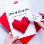 Years Of Love Anniversary Origami Heart Card, thumbnail 2 of 6