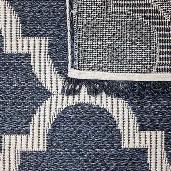 Navy And White Trellis Rug, 2 of 6