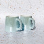 Glazed Pearl Ceramic Mug Blue, thumbnail 1 of 7