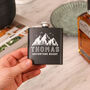 Personalised Mountains Adventure Hip Flask Travel Gift, thumbnail 2 of 3