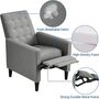 Grey Modern Recliner Chair Adjustable Reclining Armchair Upholstered Sofa Couch With Soft Padded Seat For Home Or Bedroom, thumbnail 4 of 10