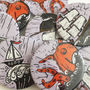 Pirate Ship And Sea Monster Badge Set, thumbnail 3 of 3