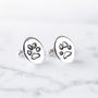 Silver Personalised Pet Paw Print Cufflinks, thumbnail 2 of 7