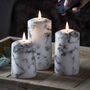 Set Of Three Marble LED Candles, thumbnail 3 of 3