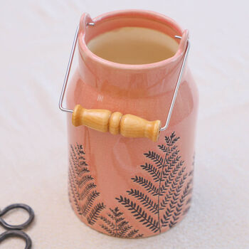 Kilnsey Fern Pink Milk Churn Vase, 5 of 10