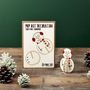 Pop Out Standing Snowman Christmas Card, thumbnail 1 of 2