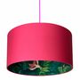 Bird Of Paradise Silhouette Lampshade In Watermelon, thumbnail 1 of 5
