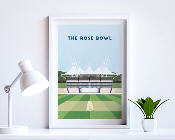 Contemporary County Cricket Ground Poster Gift, Framed Or Unframed, 8 of 9