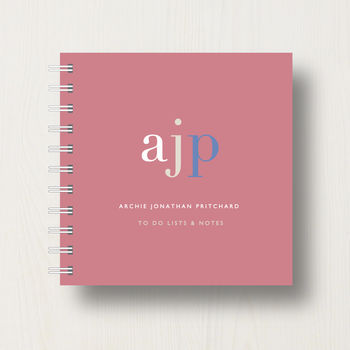 Personalised Monogram Initials Small Notebook, 9 of 10