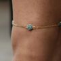 Silver Evil Eye Protection Nazar Foot Anklet, thumbnail 3 of 3
