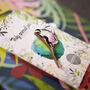 Inky Long Tailed Tit Eco Wooden Pin Brooch, thumbnail 2 of 5