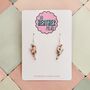 Small Iridescent Glitter Lightning Bolt Earrings / Cosmic Sparkle Jewellery Small Flash Dangles / Small Holographic Earrings Power Gift, thumbnail 1 of 5