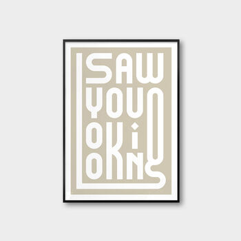 Saw You Looking, Poster Print, Retro Print, 7 of 11