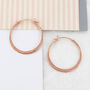 Battered Small Gold Plated Silver Hoop Earrings, thumbnail 4 of 8