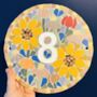 Bright Floral Mosaic House Door Number Sign, thumbnail 1 of 6