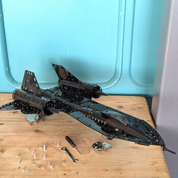 Make Your Own Blackbird Mach Three Spy Plane Metail Construction Set, 4 of 10