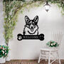 Personalised Welsh Corgi Welcome Metal Wall Art Sign For Home And Garden Decor, thumbnail 1 of 11