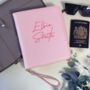 Personalised Script Font Pink Travel Wallet, thumbnail 1 of 2