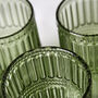 Merida Embossed Green Highball Glass, thumbnail 3 of 4