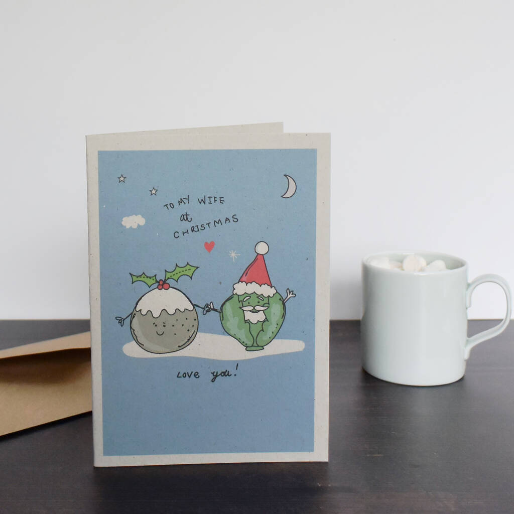 Wife Funny Christmas Card By Paper and Inc  notonthehighstreet.com
