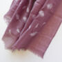 Rose Pink Feather Print Summer Scarf, thumbnail 3 of 12