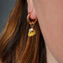 Raw Citrine Crystal Earrings, thumbnail 2 of 10