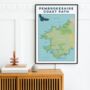 Pembrokeshire Art Print – Coast Path Map, thumbnail 5 of 12