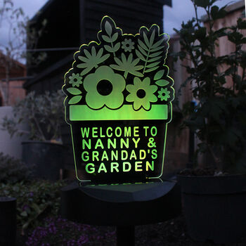 Personalised Nanny's Garden Sign Light, 3 of 11