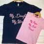 Personalised Dad And Child My Hero T Shirt Set, thumbnail 2 of 8