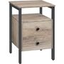 Bedside Table With Drawers Side End Table Nightstand, thumbnail 10 of 12