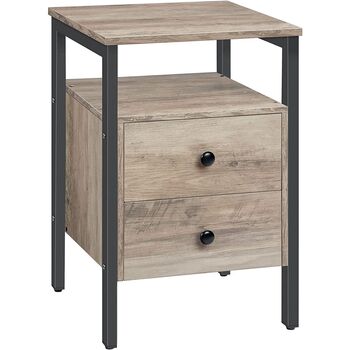 Bedside Table With Drawers Side End Table Nightstand, 10 of 12