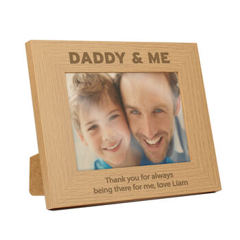 Personalised Daddy And Me 5x7 Wooden Photo Frame, 4 of 4