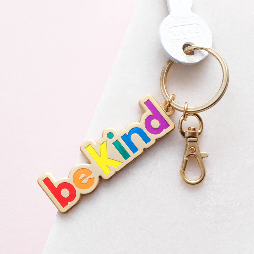 Image of 'Be Kind' Enamel Keyring
