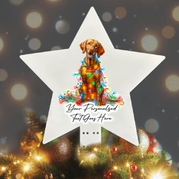 Personalised Vizsla In Christmas Lights, 4 of 9