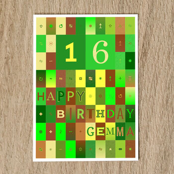 Personalised 16th Birthday Card Age And Name 2009, 9 of 10