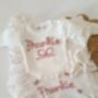 Personalised White Name Romper,Baby Gift, thumbnail 6 of 7
