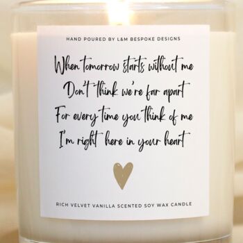 When Tomorrow Starts Without Me Memorial Candle Gift, 7 of 9