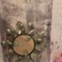 15cm Round Decorative Mirror Gold Metal Flower Design, thumbnail 5 of 6
