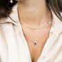Dual Layer Round Multi String Black White Roman Pendant Necklace, thumbnail 1 of 6